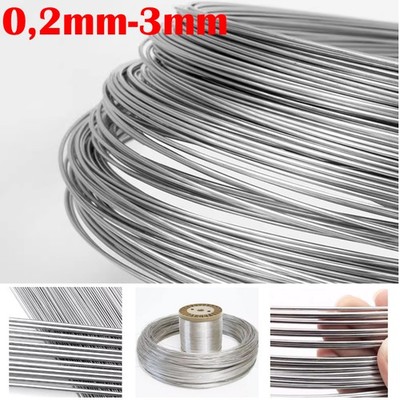 Federstahldraht - 0,2 bis 3,0mm Dicke- Federdraht V2A Edelstahl Rostfreier Draht