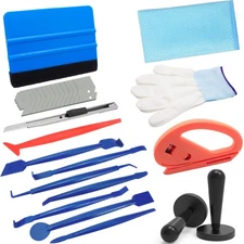 Spanno Vinyl Wrap Tool Kit with Vinyl Squeegee, Edge Trimming Tools, Gloves &...