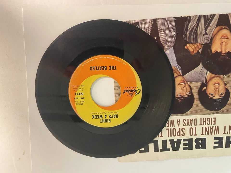 The Beatles Eight Days A Week / I Don't Want Capitol 5371 1965 PIC SLEEVE - Image 4 of 4