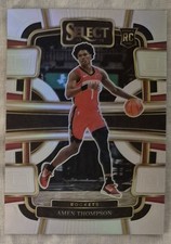 AMEN THOMPSON SILVER PRIZM ROOKIE 2023-24 Select Concourse Rockets #96 (RC)