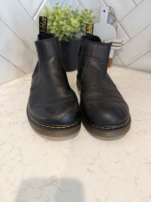 Dr. Martens Men s Black Leather Chelsea Ankle Boots Zip Rubber Sole US 6