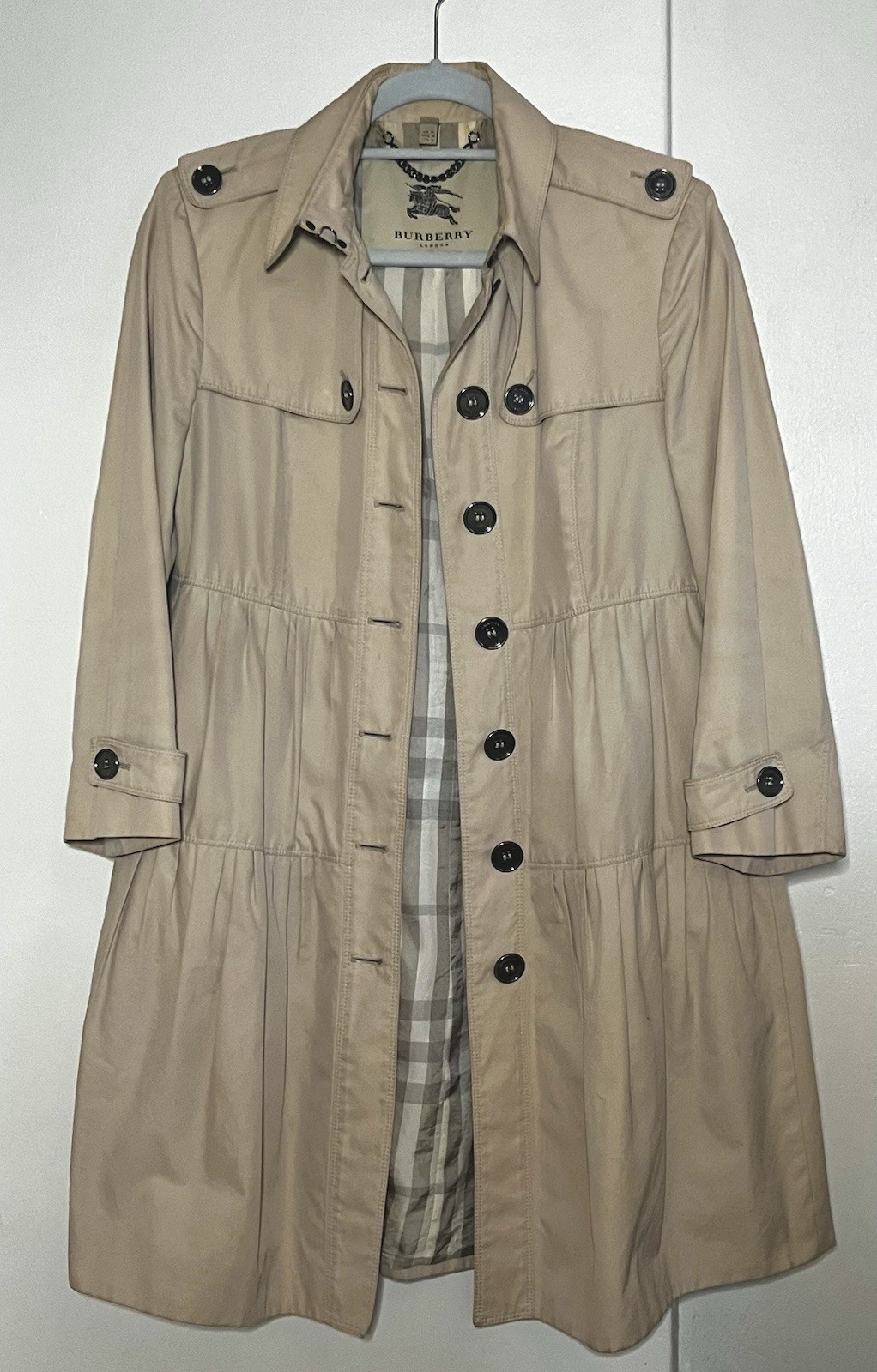BURBERRY PRORSUM Tiered Trench Coat Size 10 Rare Christopher Bailey Era RRP£1790