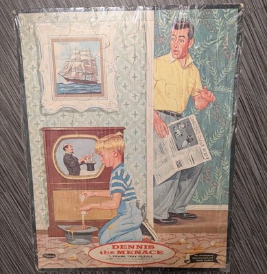 1960 Dennis the Menace Vintage Frame Tray Puzzle Whitman Publishing TV 48 pcs