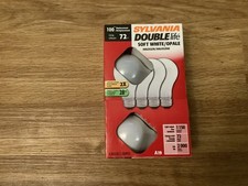 Sylvania Double Life Soft White Light Bulbs 4 Pack 100w A19