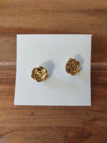 Konvolut 7 Paar goldfarbene/Strass/Kunstperlen Ohrstecker - Bild 4 von 8