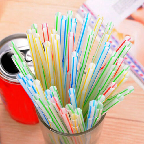 150 PARTY Drinking STRAWS Bendable Flexible Plastic Bendy Straw Assorted Color - Picture 3 of 6