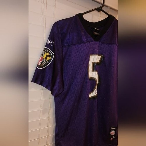 reebok JOE FLACCO #5 baltimore ravens jersey youth LARGE 14/16 - Picture 6 of 12