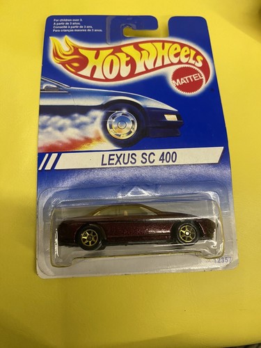 1994 Hot Wheels NIP LEXUS SC400 Burgundy w/Gold 7 Spokes Excellent Condition - Picture 5 of 7