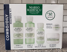 NIB  Mario Badescu Skincare Combo/Oily Regimen Kit-4 PIECE With Bonus Sample 