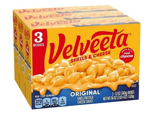 Velveeta Shells Cheese Original Macaroni Cheese Dinner 3 Ct Pack 12 Oz Boxes New - 第 10/13 張圖片