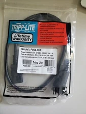 TRIPP LITE P004-003 3FT COMPUTER POWER CORD EXTENSION CABLE C13 TO C14 10A