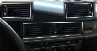 D chrome frame for the ventilation shaft / Mercedes W201 190E - stainless steel polished