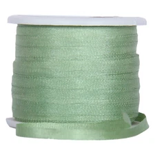 Threadart 100% Pure Silk Ribbon - 2mm Nile Green - No. 240 - 10 Meters
