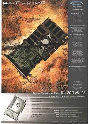 Triplex Millennium Silver TI 4200 rare Italian Magazine Advertising 30x20 cm