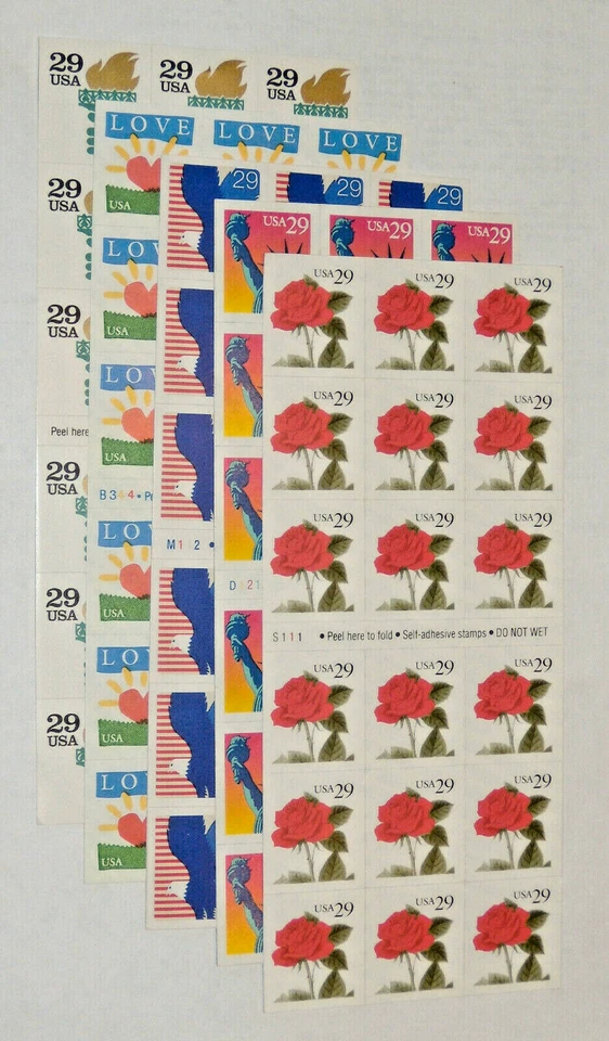 Five Booklets x 18 = 90 of Different Assorted Mixed Designs of 29¢ US Stamps USA - Image 3 of 4