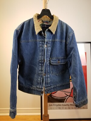 VINTAGE 80' RALPH LAURE POLO ONE POCKET FLORAL LINING DENIM JACKER VINTAGE 80' RALPH LAURE POLO ONE POCKET FLORAL LINING DENIM JACKER