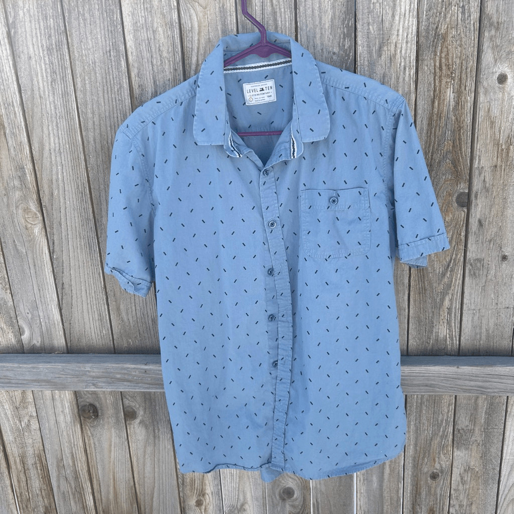 Vintage Level Ten collared button down short slee… - image 1