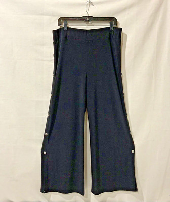 LOOK- Women s Pants-Buckles Down Sides- Black- Large- Very Soft- GREAT CONDITION