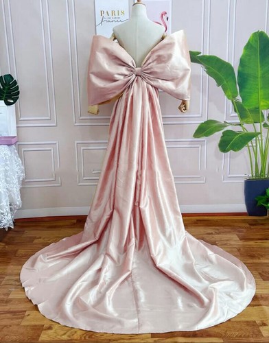 Back Big Bow Bridal Accesories Satin Long Ribbon Detachable Train for Wedding - Picture 23 of 27