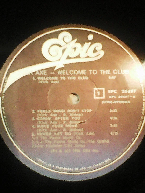 Kick Axe ‎– Welcome To The Club Vinyl, LP 1st Greek 1986 Anlogue Press *NEW item - Image 3 of 4