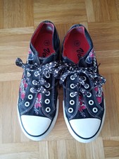 Stoffschuhe wie Chucks bunt schwarz Herz  ausgefallen Venice Gr. 42