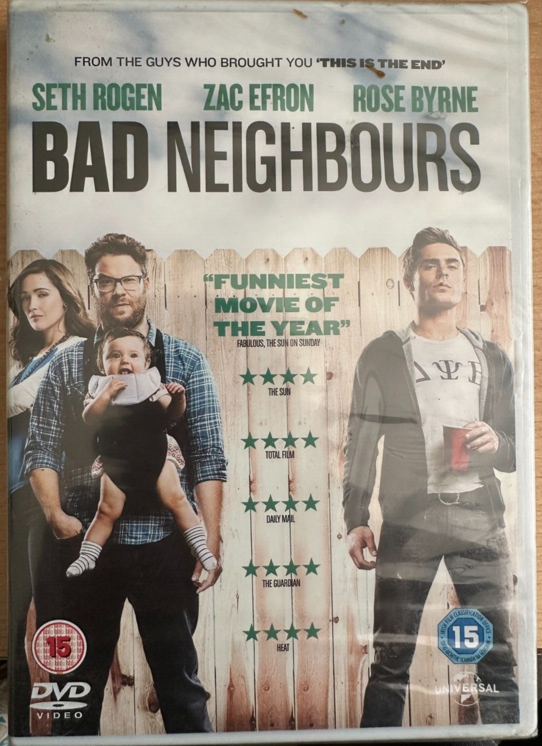 Bad Neighbours - Region 2 DVD - Seth Rogen - Zac Efron - Rose Byrne-New & Sealed