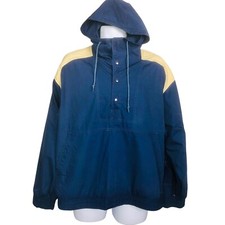 Vintage 80s White Stag Mens Jacket L Navy Blue Hooded Lightweight