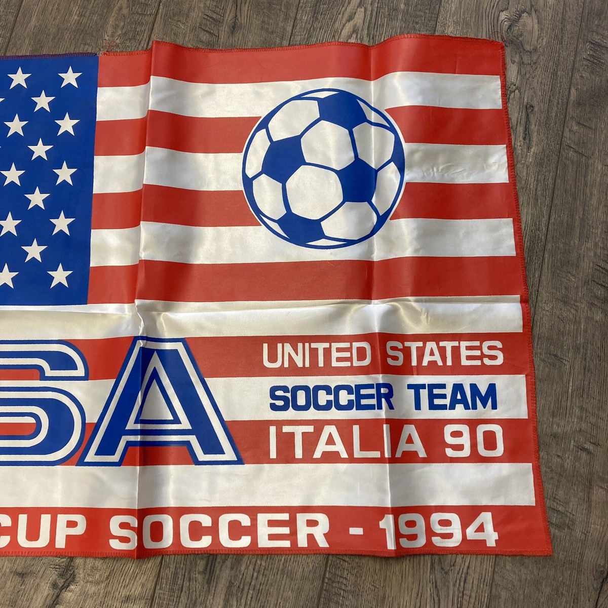 Vintage Rare 1994 USA World Cup Soccer Flag 33 X 21 Italia