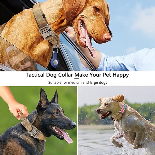 Heavy Duty Tactical Military Dog Training Collar Adjustable Metal Buckle M L XL - Picture 14 of 23