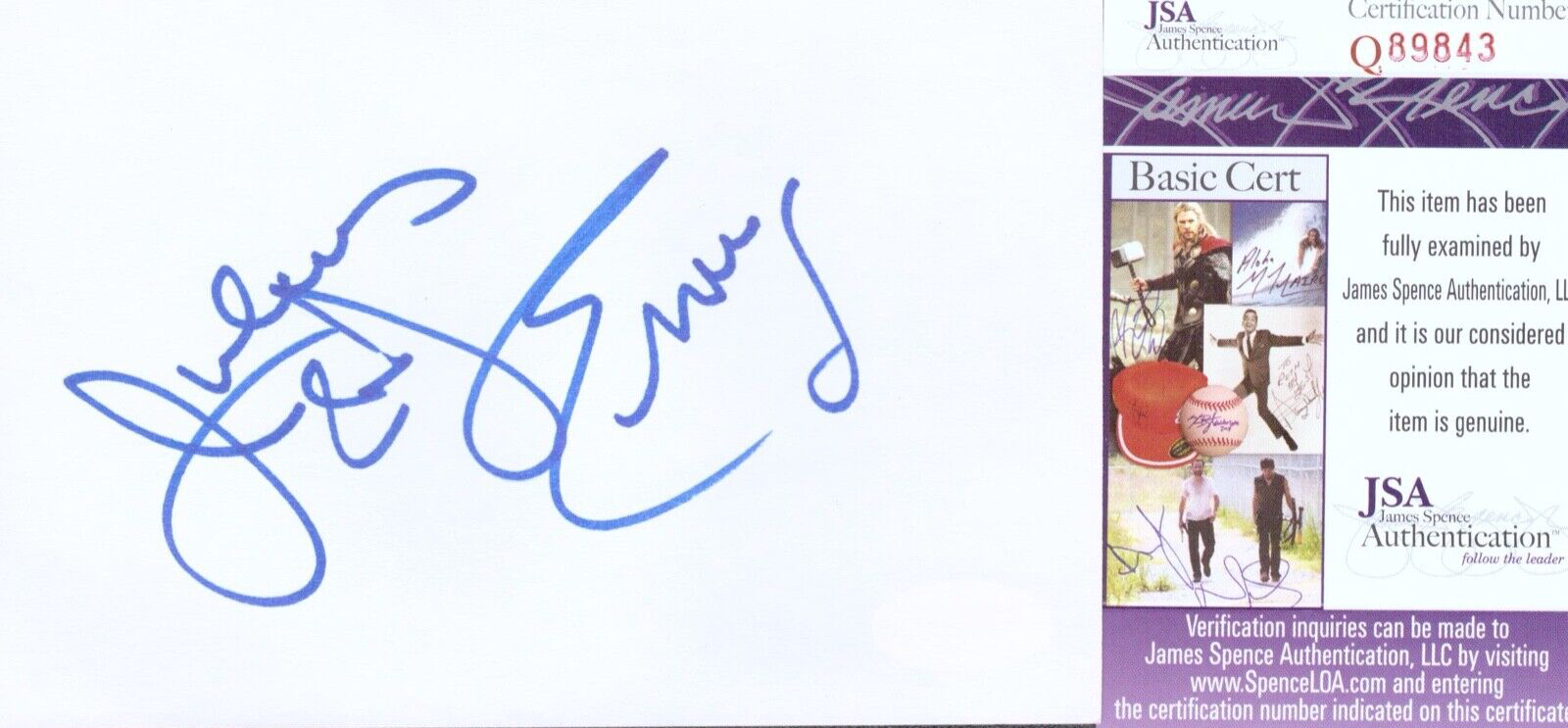 DR J JULIUS ERVING Autographed Signed Autograph 4X6 Card New York Nets Sixers NBA JSA COA 