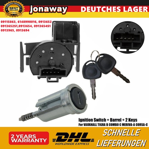 Zündschloss + Schließzylinder + Zündschalter Für OPEL COMBO CORSA C MERIVA A . - Bild 3 von 20