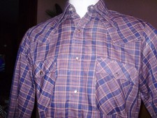 VINTAGE LEVIS PEARL SNAP WESTERN SHIRT made in USA large