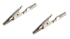 2 X 5A 12V SMALL CROCODILE ALLIGATOR CLIPS LOW VOLTAGE BATTERY 4MM SOCKET