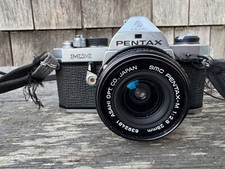 Pentax MX SLR 35mm Film Camera w/ SMC PENTAX-M 28mm F2.8 Lens Untested