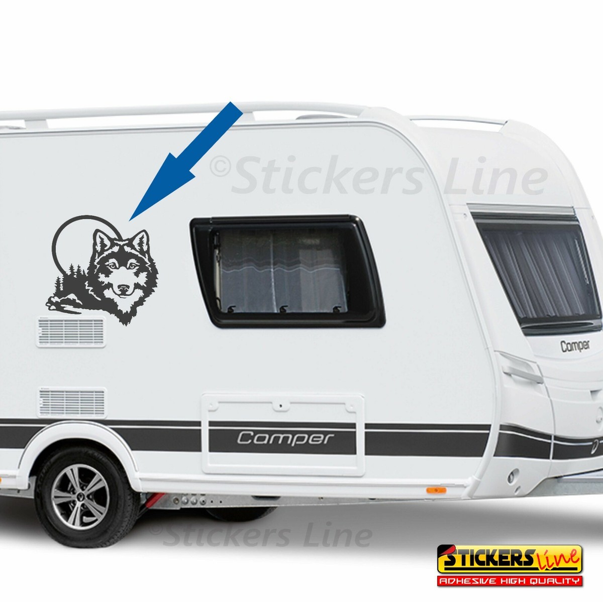 Adesivo Auto Divertente Con Lupo Cartone Animato - Per Paraurti, Jeep E Furgoni, Decorazione Auto - Foto 6