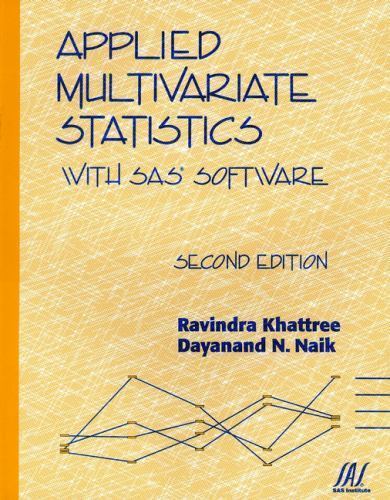 applied multivariate statistics in r | pdf | directory... Applied Multivariate Statistics with SAS Software by Ravindra Khattree ...