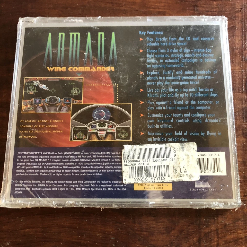 Armada Wing Commander PC Game NEW SEALED TORN SHRINK - Image 2 of 2