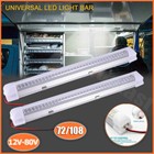 12V/ 24V LED Streifen Leuchte 72-LEDs 4x Auto KFZ Van VOLT Stablampe Lichtleiste