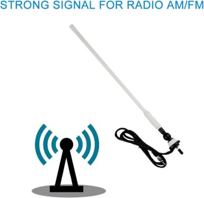 Herdio Waterproof Flexible Marine Antenna FM AM For Boat Car