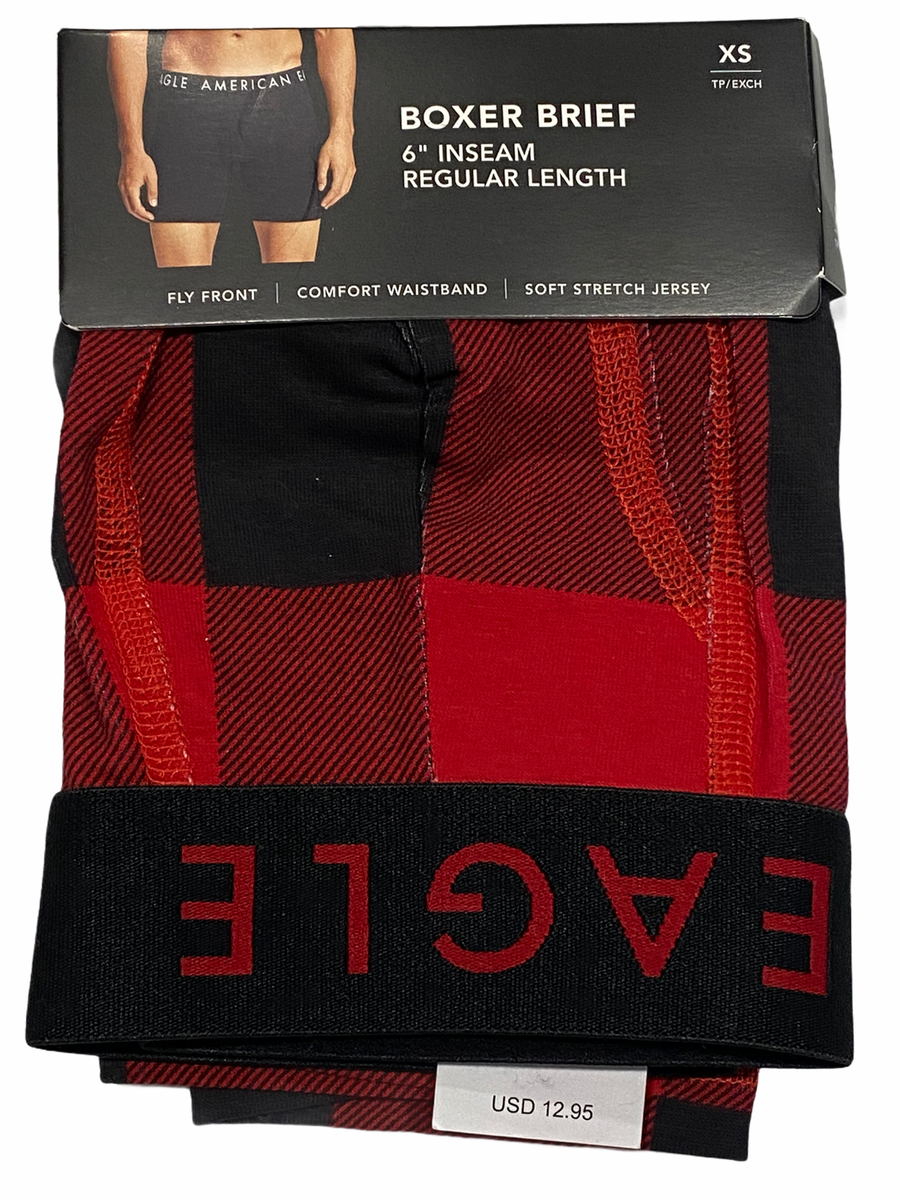 American Eagle Men's Boxer Briefs - 6-Inch Inseam, Multipack With Holiday Themes (New With Tags)