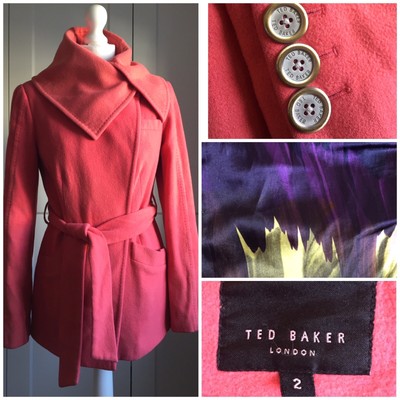 ted baker coral coat