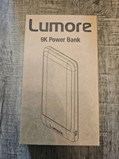 NEW Pink Lumore 9k Power Bank L9000PB With Charger Cell Phone Charger 