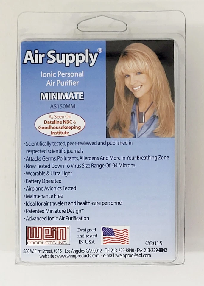 Purificador de aire personal iónico Wein Air Supply Minimate Foto 2 de 3