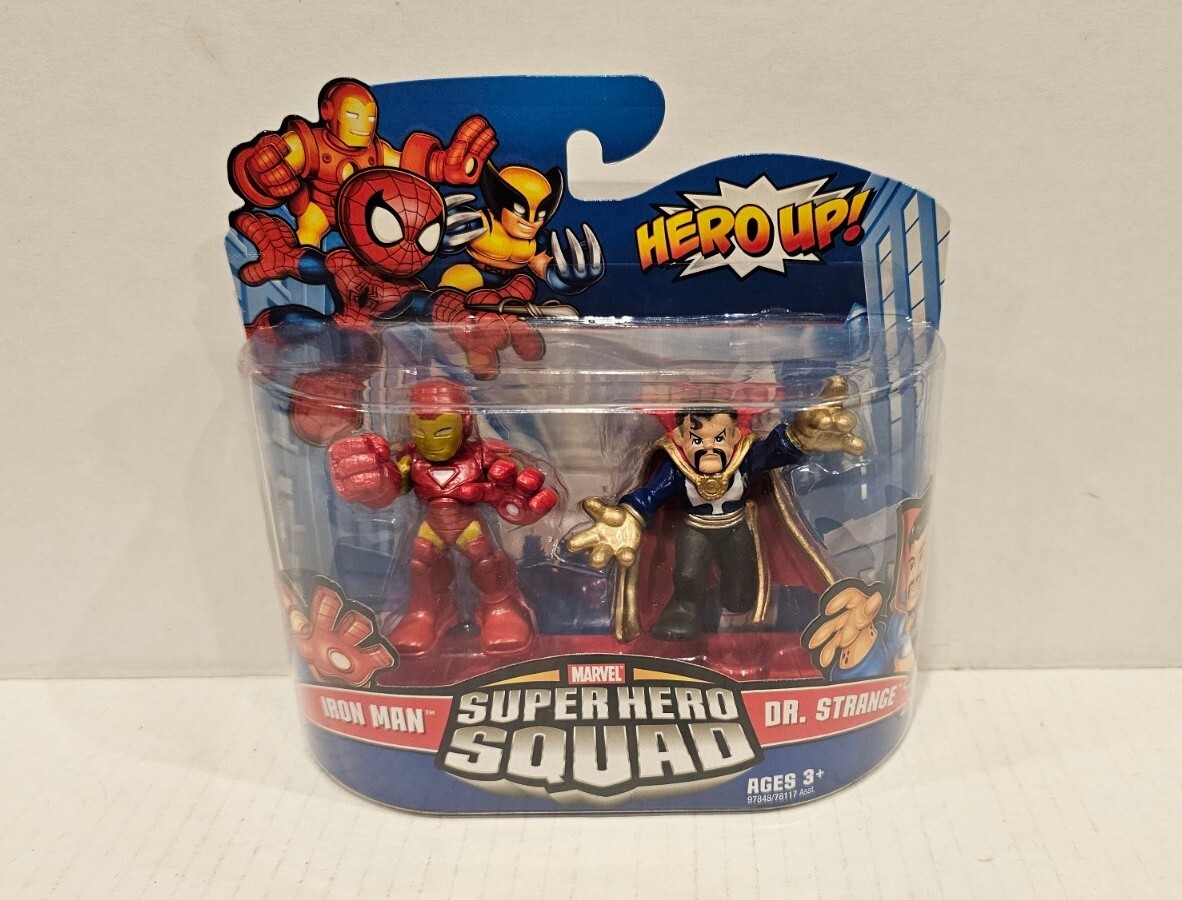 NEW Marvel Super Hero Squad IRON MAN & DR STRANGE figures 2