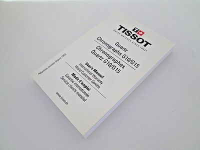 Tissot chronograph watch G10 G15 quartz user's instruction manual booklet 114-1N