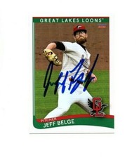Jeff Belge signed autograph 2021 Great Lakes Loons baseball card Syracuse NY e
