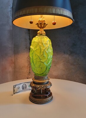 1920s R LALIQUE Art Deco Lamp - Green Ronces VASE | eBay