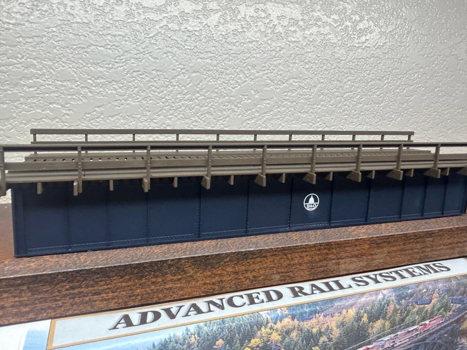 B&O SINGLE TRACK 72ft THROUGH STEEL PLATE GIRDER BRIDGE HO Scale ASSEMBLED NEW - Image 4 of 4