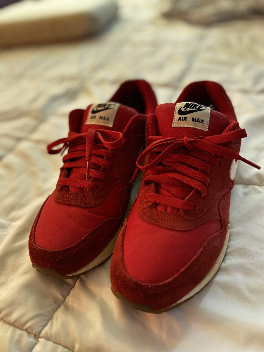 nike air max 1 red suede
