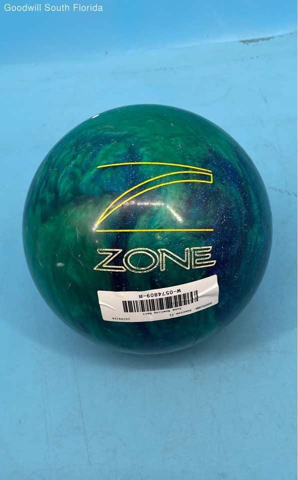 Brunswick Zone CP51280 Purple Green Drilled TenPin Bowling Ball eBay